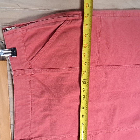 Christopher & Banks 100% Cotton Pockets Coral High Waisted Denim Skirt - Picture 6 of 10